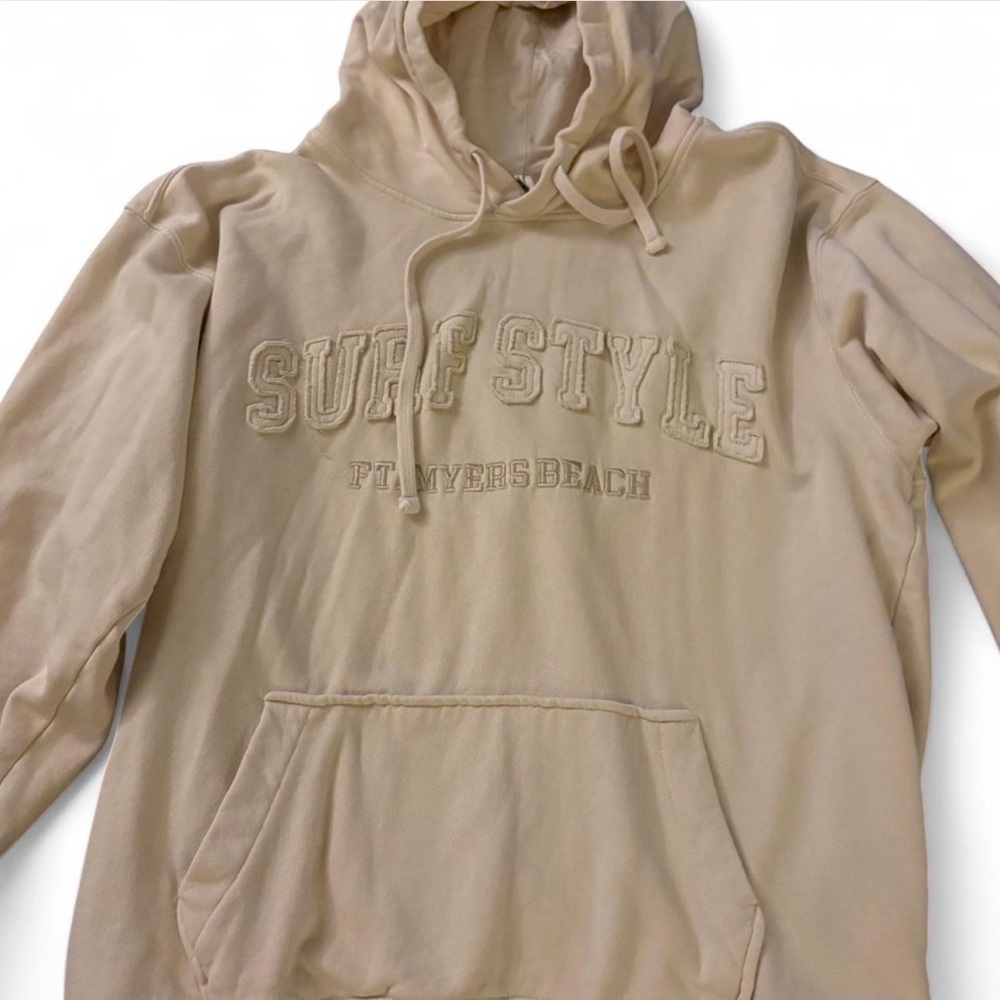 Surf Style Beige Hoodie
